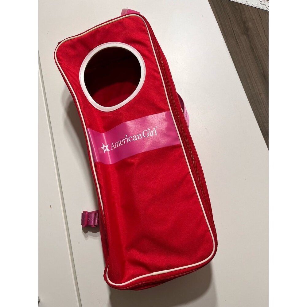 American Girl Red Doll Carrier Bag Fits 18 Inch Dolls Travel Tote With Strap